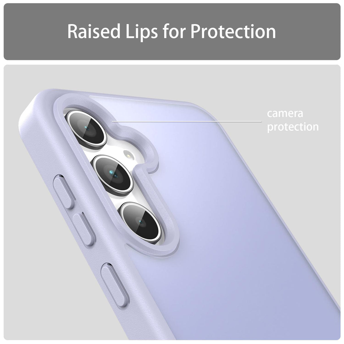 For Galaxy A35 5G Fanying Series PC Hybrid TPU Translucent Frosted Phone Case - Lavender - EDA009918807H