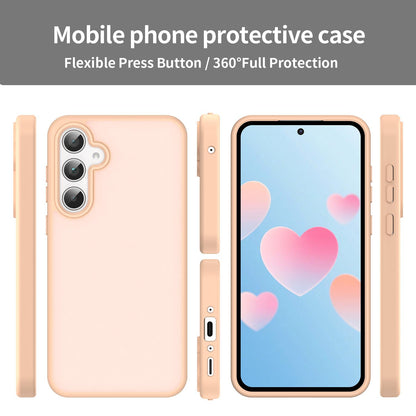 For Galaxy A35 5G Fanying Series PC Hybrid TPU Translucent Frosted Phone Case - Rouge Powder - EDA009918807I