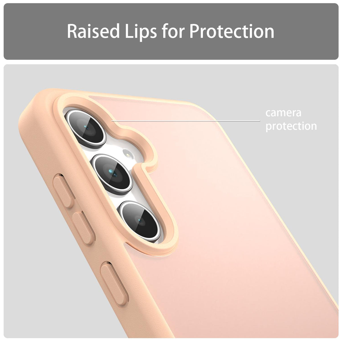 For Galaxy A35 5G Fanying Series PC Hybrid TPU Translucent Frosted Phone Case - Rouge Powder - EDA009918807I