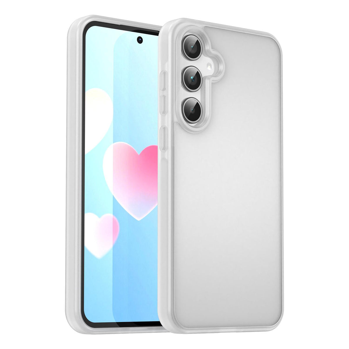 For Galaxy A35 5G Fanying Series PC Hybrid TPU Translucent Frosted Phone Case - Matte White - EDA009918807J