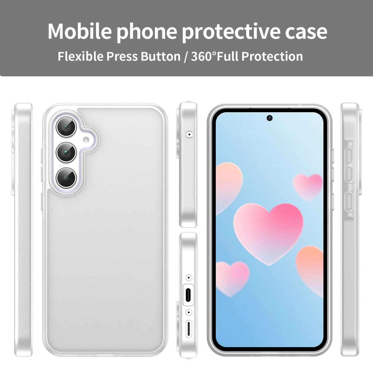 For Galaxy A35 5G Fanying Series PC Hybrid TPU Translucent Frosted Phone Case - Matte White - EDA009918807J