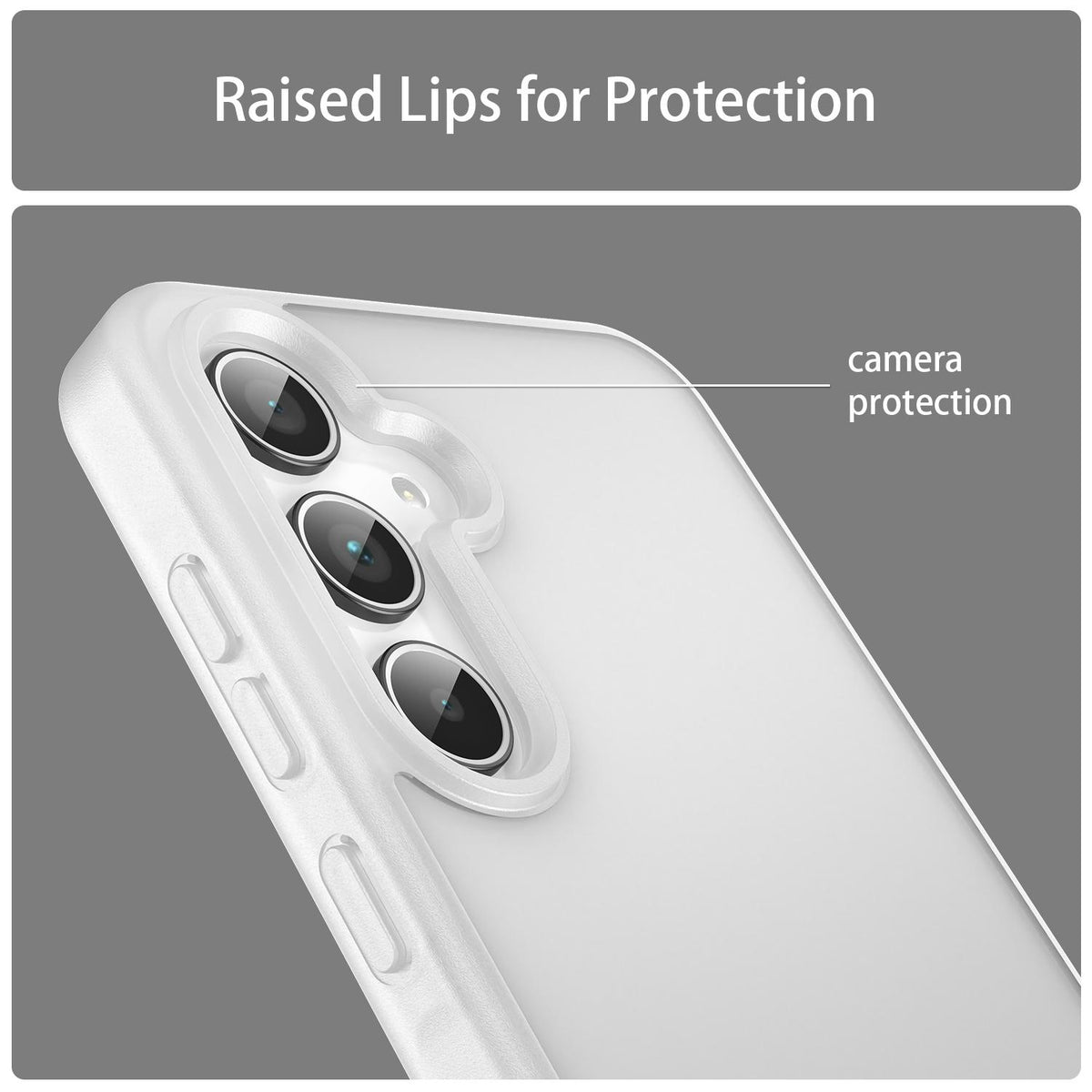 For Galaxy A35 5G Fanying Series PC Hybrid TPU Translucent Frosted Phone Case - Matte White - EDA009918807J