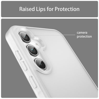 For Galaxy A35 5G Fanying Series PC Hybrid TPU Translucent Frosted Phone Case - Matte White - EDA009918807J