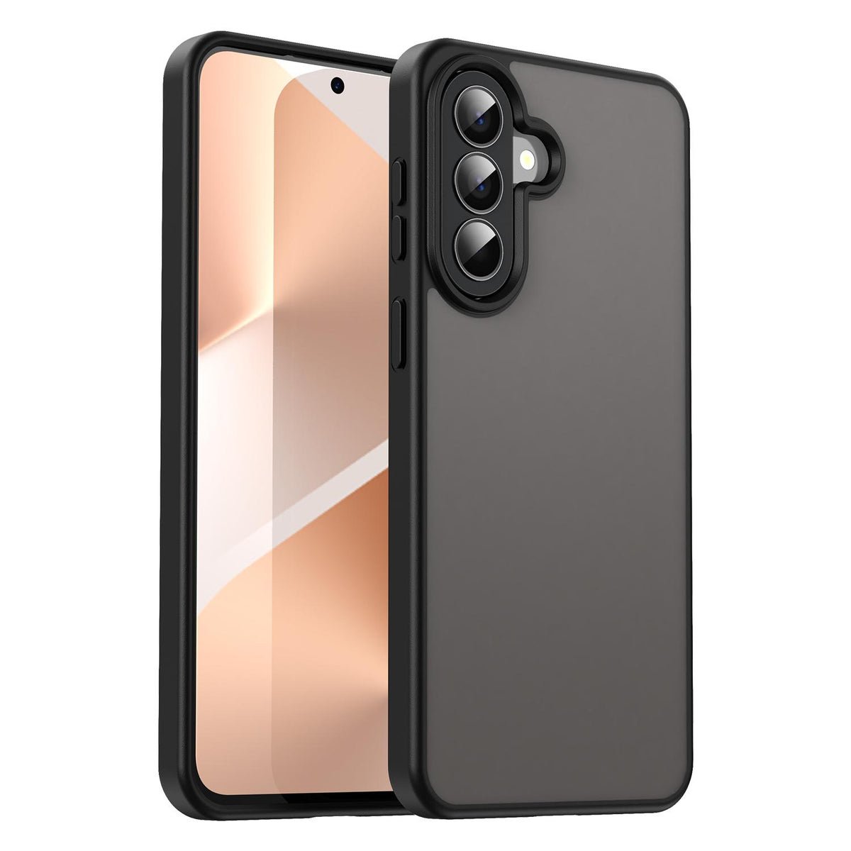 For Galaxy A57 5G Fanying Series PC Hybrid TPU Translucent Frosted Phone Case - Translucent Black - EDA009918808A