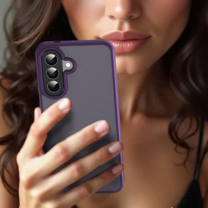 For Galaxy A57 5G Fanying Series PC Hybrid TPU Translucent Frosted Phone Case - Crystal Purple - EDA009918808B