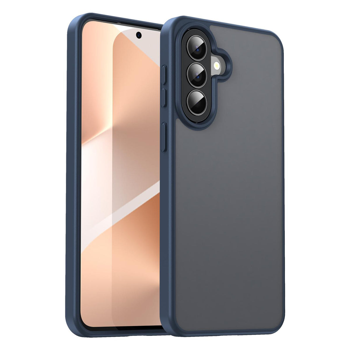 For Galaxy A57 5G Fanying Series PC Hybrid TPU Translucent Frosted Phone Case - Cyan Blue - EDA009918808C
