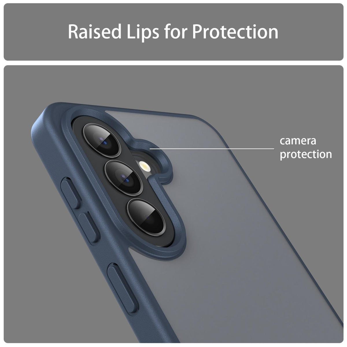 For Galaxy A57 5G Fanying Series PC Hybrid TPU Translucent Frosted Phone Case - Cyan Blue - EDA009918808C