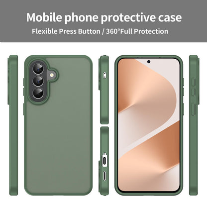 For Galaxy A57 5G Fanying Series PC Hybrid TPU Translucent Frosted Phone Case - Olive Green - EDA009918808D