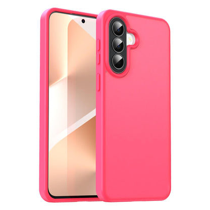 For Galaxy A57 5G Fanying Series PC Hybrid TPU Translucent Frosted Phone Case - Rose Red - EDA009918808E
