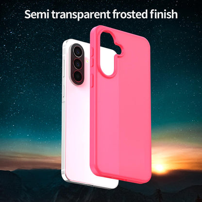 For Galaxy A57 5G Fanying Series PC Hybrid TPU Translucent Frosted Phone Case - Rose Red - EDA009918808E