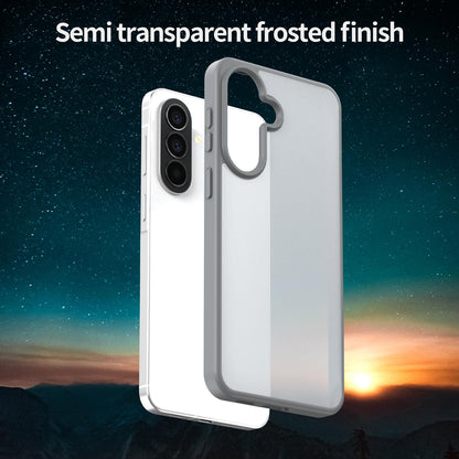 For Galaxy A57 5G Fanying Series PC Hybrid TPU Translucent Frosted Phone Case - Silver Grey - EDA009918808F