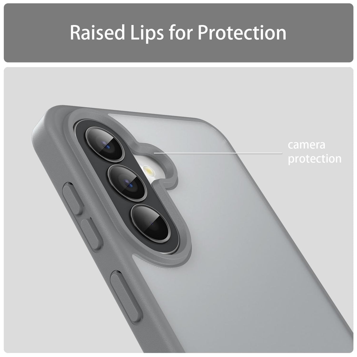 For Galaxy A57 5G Fanying Series PC Hybrid TPU Translucent Frosted Phone Case - Silver Grey - EDA009918808F