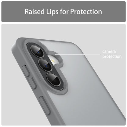 For Galaxy A57 5G Fanying Series PC Hybrid TPU Translucent Frosted Phone Case - Silver Grey - EDA009918808F