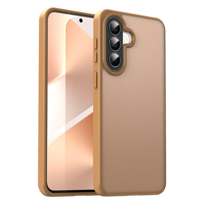For Galaxy A57 5G Fanying Series PC Hybrid TPU Translucent Frosted Phone Case - Desert Gold - EDA009918808G