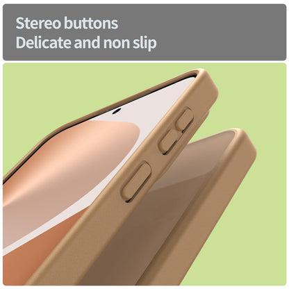 For Galaxy A57 5G Fanying Series PC Hybrid TPU Translucent Frosted Phone Case - Desert Gold - EDA009918808G