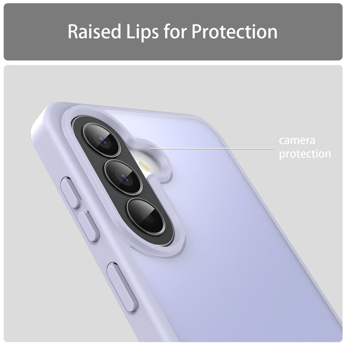 For Galaxy A57 5G Fanying Series PC Hybrid TPU Translucent Frosted Phone Case - Lavender - EDA009918808H