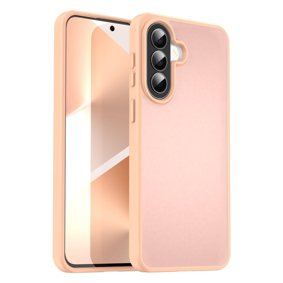 For Galaxy A57 5G Fanying Series PC Hybrid TPU Translucent Frosted Phone Case - Rouge Powder - EDA009918808I