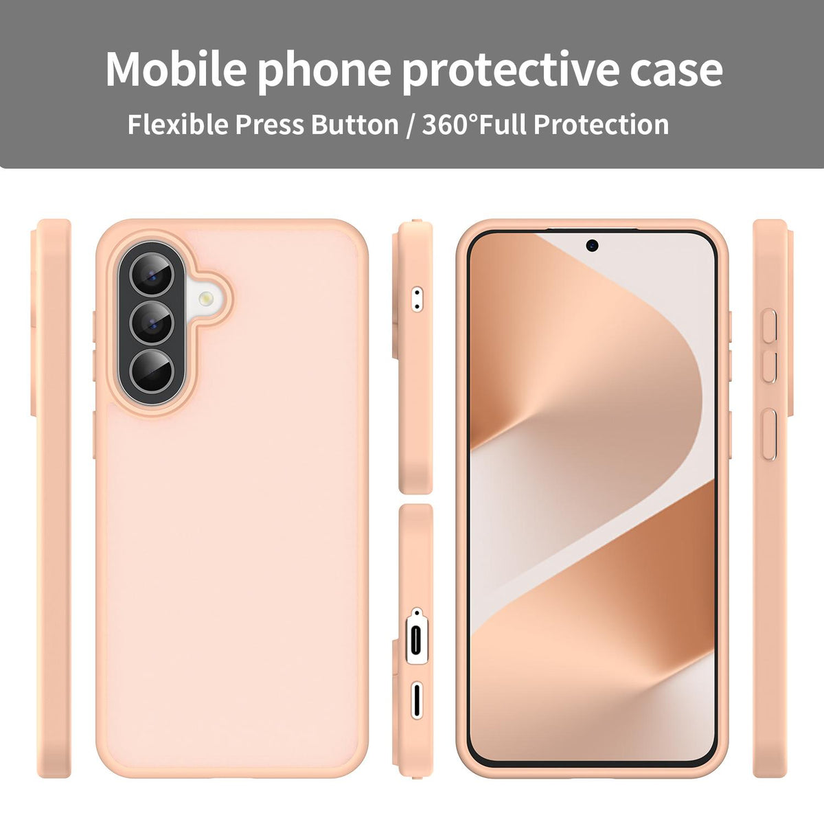 For Galaxy A57 5G Fanying Series PC Hybrid TPU Translucent Frosted Phone Case - Rouge Powder - EDA009918808I