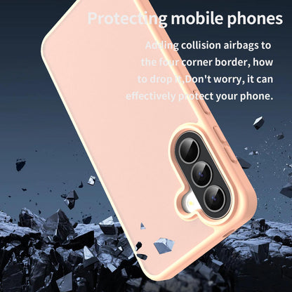 For Galaxy A57 5G Fanying Series PC Hybrid TPU Translucent Frosted Phone Case - Rouge Powder - EDA009918808I