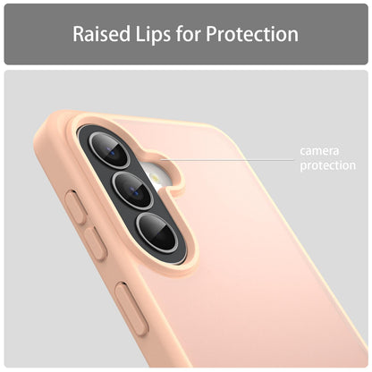 For Galaxy A57 5G Fanying Series PC Hybrid TPU Translucent Frosted Phone Case - Rouge Powder - EDA009918808I