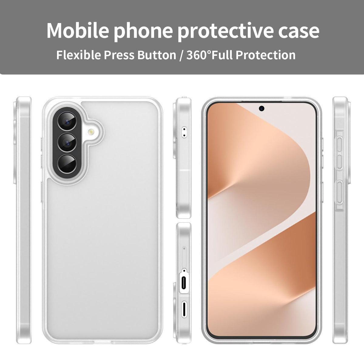 For Galaxy A57 5G Fanying Series PC Hybrid TPU Translucent Frosted Phone Case - Matte White - EDA009918808J