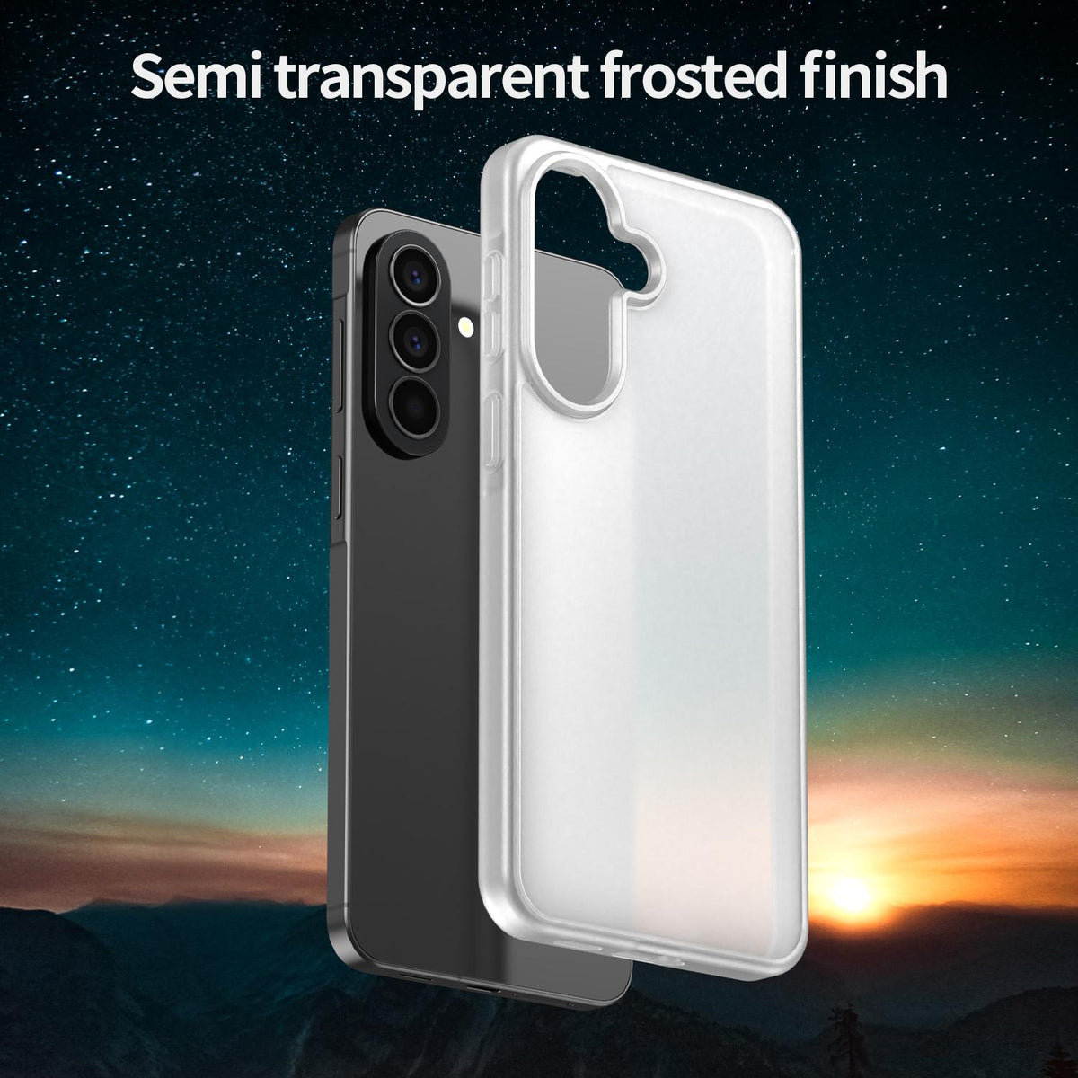 For Galaxy A57 5G Fanying Series PC Hybrid TPU Translucent Frosted Phone Case - Matte White - EDA009918808J
