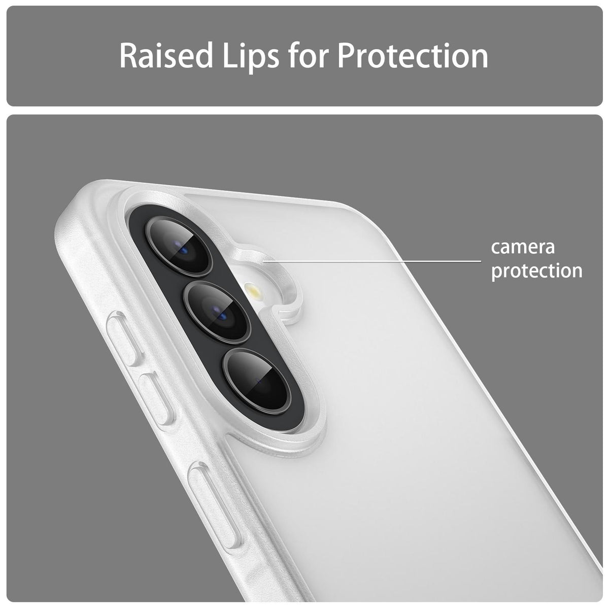 For Galaxy A57 5G Fanying Series PC Hybrid TPU Translucent Frosted Phone Case - Matte White - EDA009918808J