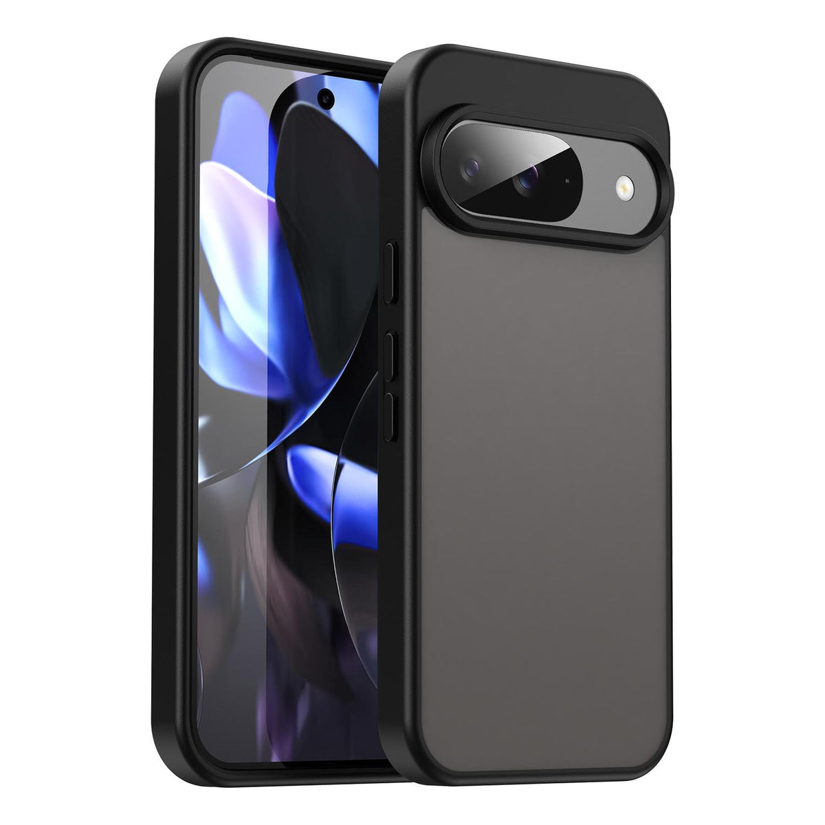 For Google Pixel 9 Fanying Series PC Hybrid TPU Translucent Frosted Phone Case - Translucent Black - EDA009919201A