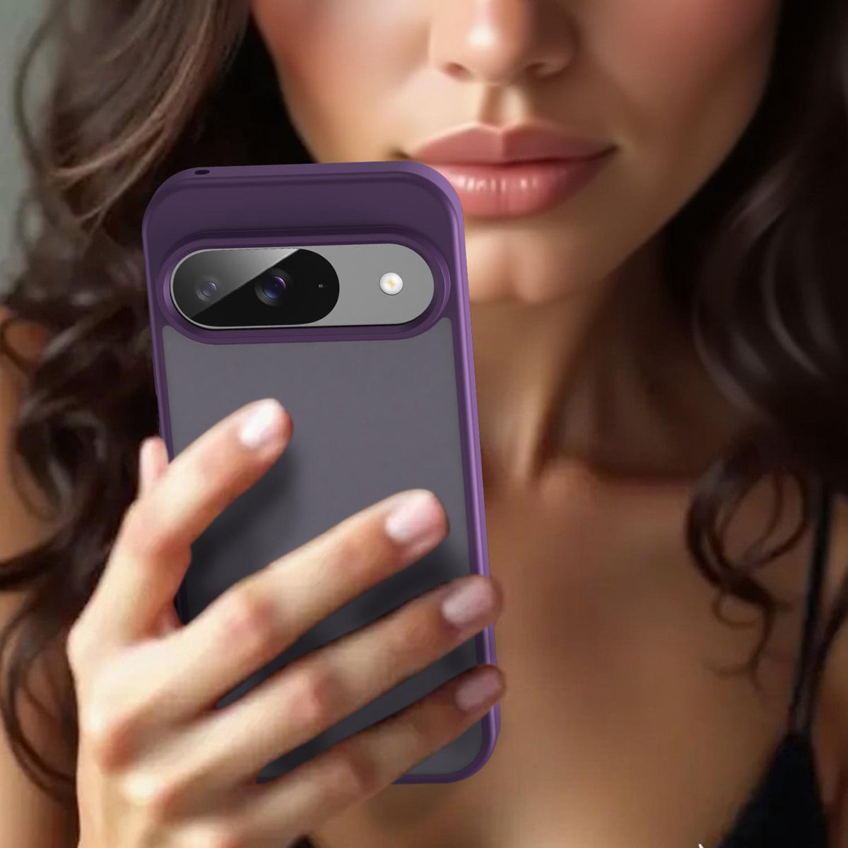 For Google Pixel 9 Fanying Series PC Hybrid TPU Translucent Frosted Phone Case - Crystal Purple - EDA009919201B
