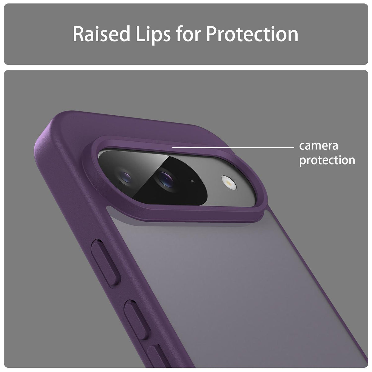 For Google Pixel 9 Fanying Series PC Hybrid TPU Translucent Frosted Phone Case - Crystal Purple - EDA009919201B