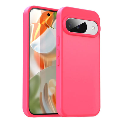 For Google Pixel 9 Fanying Series PC Hybrid TPU Translucent Frosted Phone Case - Rose Red - EDA009919201E