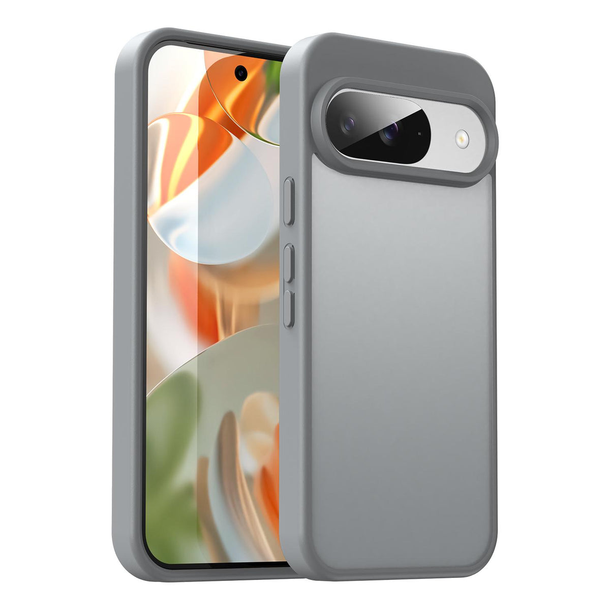 For Google Pixel 9 Fanying Series PC Hybrid TPU Translucent Frosted Phone Case - Silver Grey - EDA009919201F