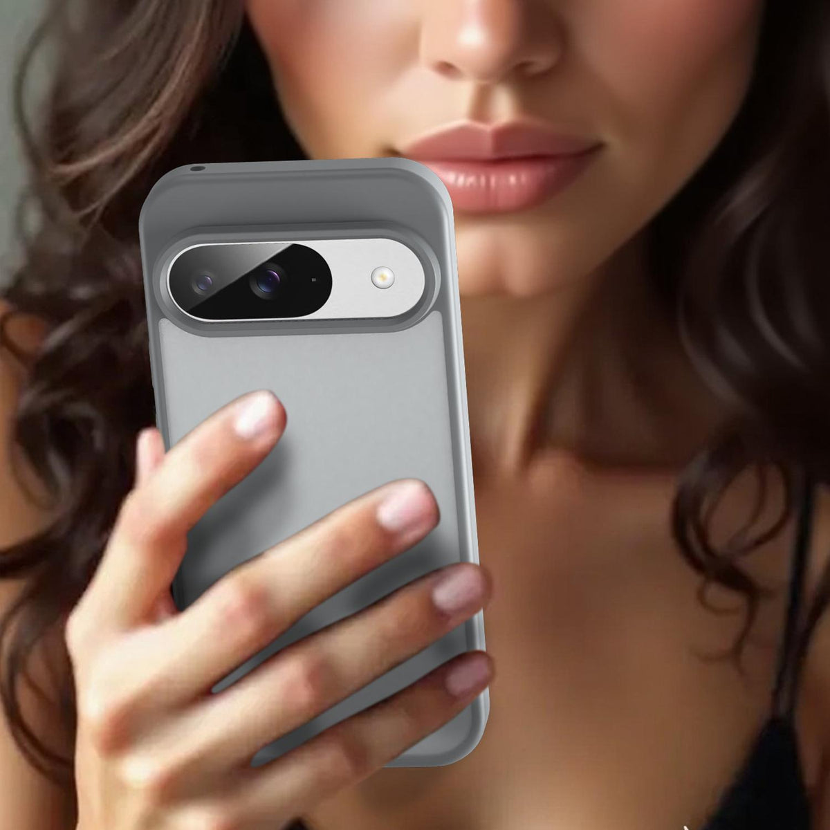 For Google Pixel 9 Fanying Series PC Hybrid TPU Translucent Frosted Phone Case - Silver Grey - EDA009919201F
