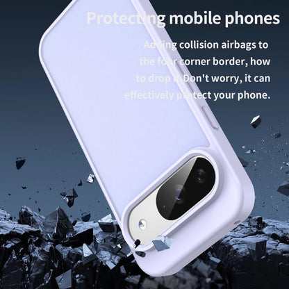 For Google Pixel 9 Fanying Series PC Hybrid TPU Translucent Frosted Phone Case - Lavender - EDA009919201H
