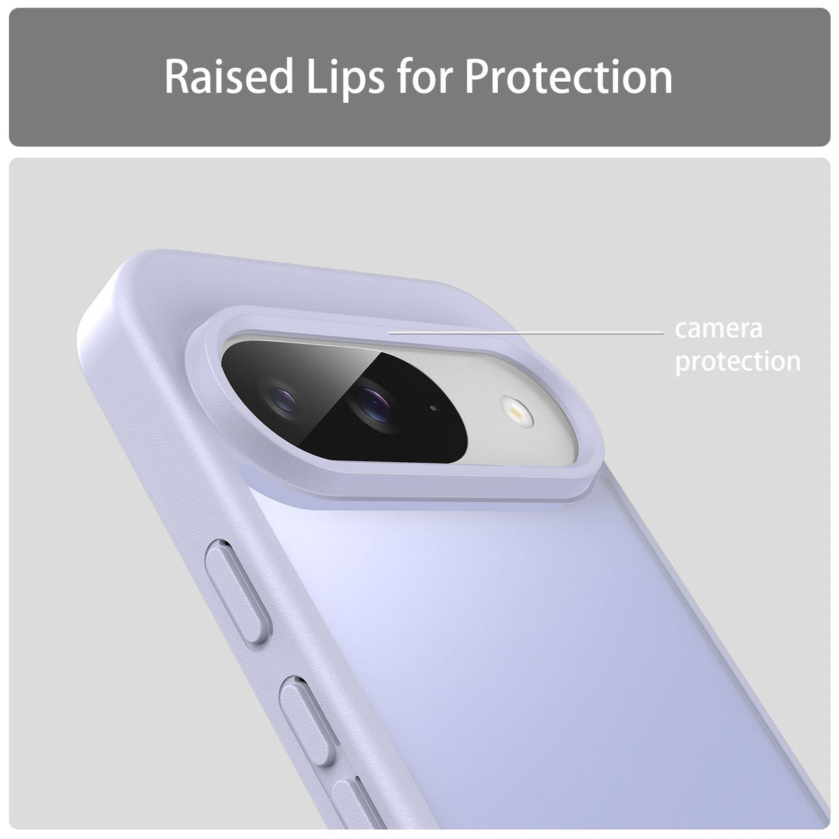 For Google Pixel 9 Fanying Series PC Hybrid TPU Translucent Frosted Phone Case - Lavender - EDA009919201H