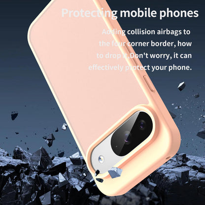 For Google Pixel 9 Fanying Series PC Hybrid TPU Translucent Frosted Phone Case - Rouge Powder - EDA009919201I
