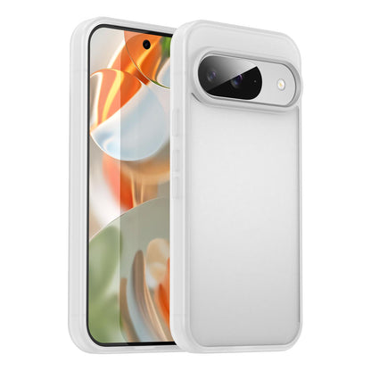 For Google Pixel 9 Fanying Series PC Hybrid TPU Translucent Frosted Phone Case - Matte White - EDA009919201J