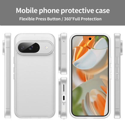 For Google Pixel 9 Fanying Series PC Hybrid TPU Translucent Frosted Phone Case - Matte White - EDA009919201J