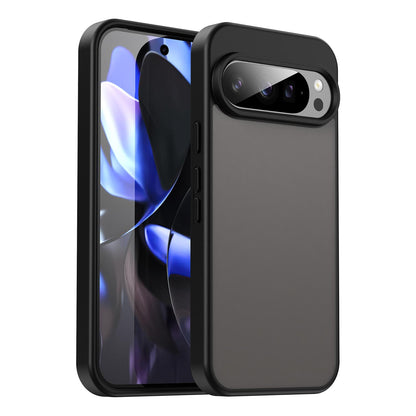 For Google Pixel 9 Pro Fanying Series PC Hybrid TPU Translucent Frosted Phone Case - Translucent Black - EDA009919202A