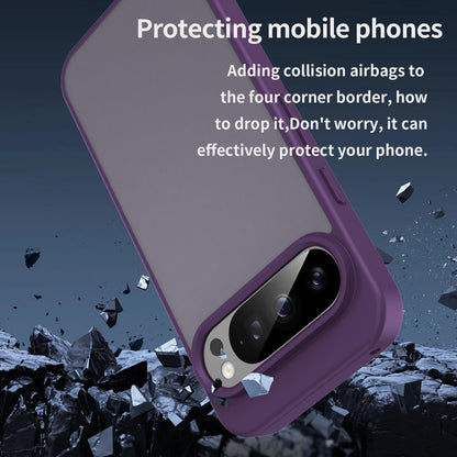 For Google Pixel 9 Pro Fanying Series PC Hybrid TPU Translucent Frosted Phone Case - Crystal Purple - EDA009919202B