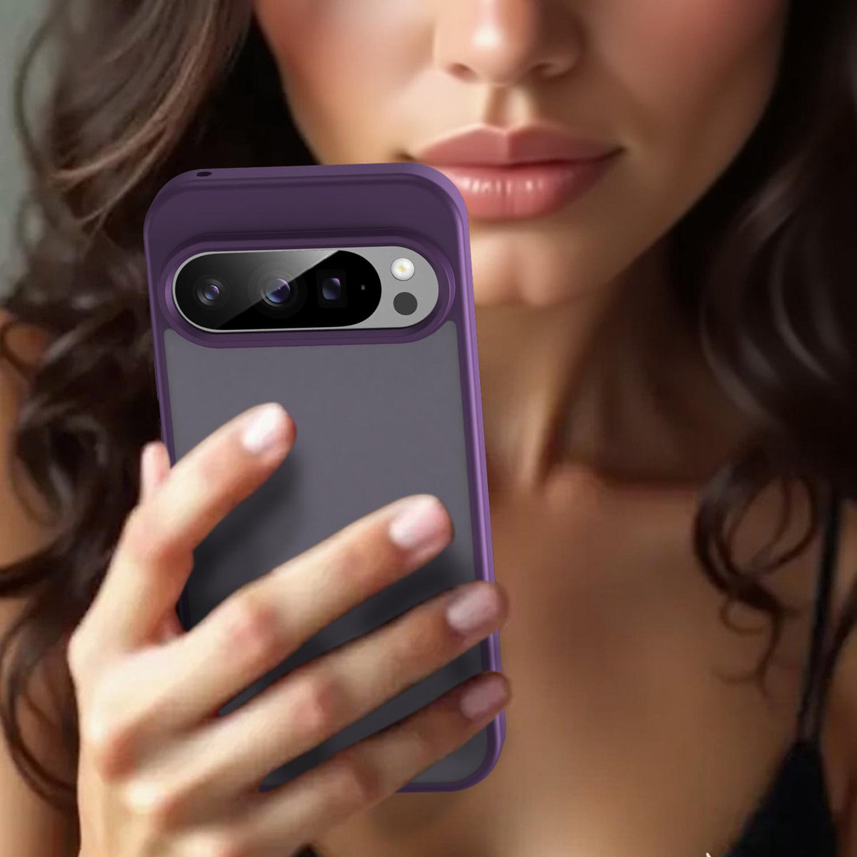 For Google Pixel 9 Pro Fanying Series PC Hybrid TPU Translucent Frosted Phone Case - Crystal Purple - EDA009919202B