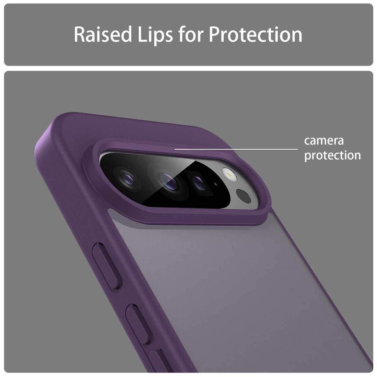 For Google Pixel 9 Pro Fanying Series PC Hybrid TPU Translucent Frosted Phone Case - Crystal Purple - EDA009919202B