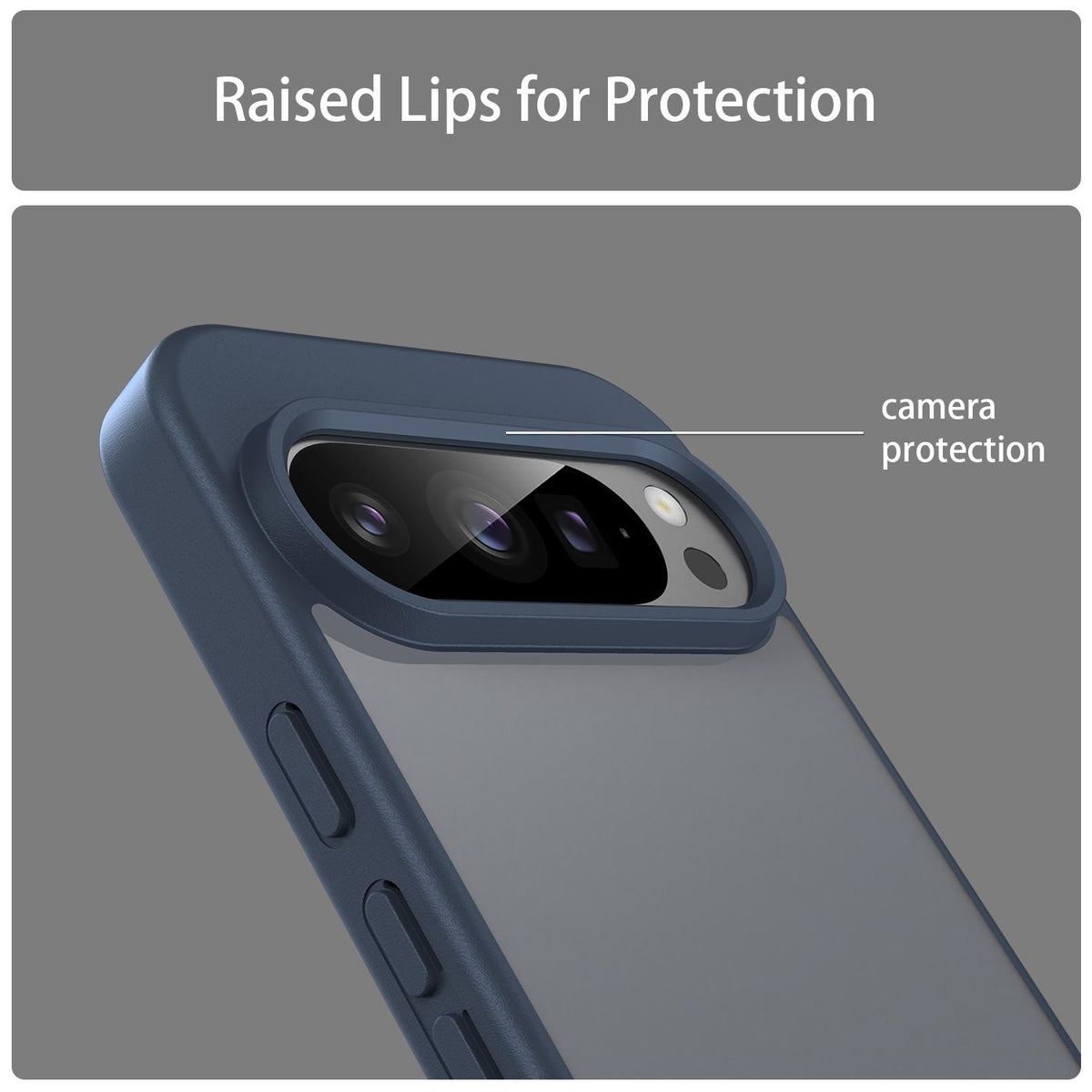 For Google Pixel 9 Pro Fanying Series PC Hybrid TPU Translucent Frosted Phone Case - Cyan Blue - EDA009919202C
