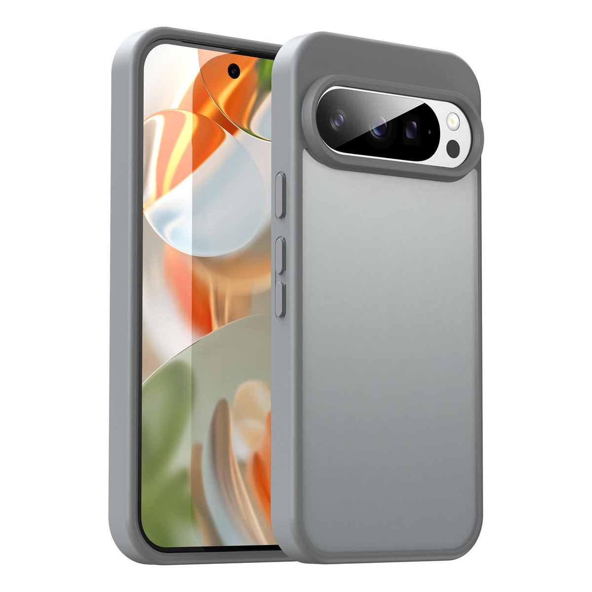 For Google Pixel 9 Pro Fanying Series PC Hybrid TPU Translucent Frosted Phone Case - Silver Grey - EDA009919202F