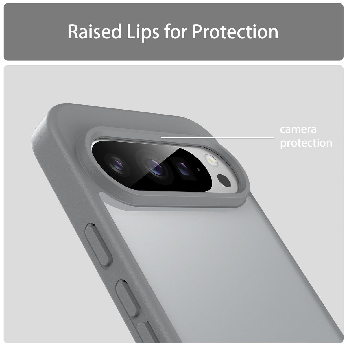 For Google Pixel 9 Pro Fanying Series PC Hybrid TPU Translucent Frosted Phone Case - Silver Grey - EDA009919202F