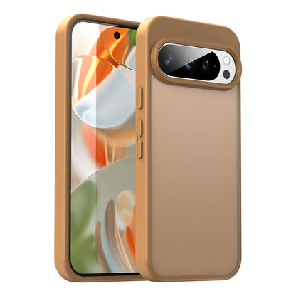 For Google Pixel 9 Pro Fanying Series PC Hybrid TPU Translucent Frosted Phone Case - Desert Gold - EDA009919202G