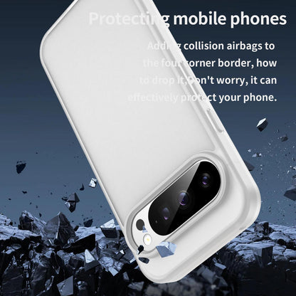 For Google Pixel 9 Pro Fanying Series PC Hybrid TPU Translucent Frosted Phone Case - Matte White - EDA009919202J