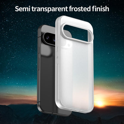 For Google Pixel 9 Pro Fanying Series PC Hybrid TPU Translucent Frosted Phone Case - Matte White - EDA009919202J