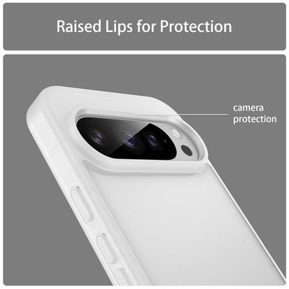 For Google Pixel 9 Pro Fanying Series PC Hybrid TPU Translucent Frosted Phone Case - Matte White - EDA009919202J