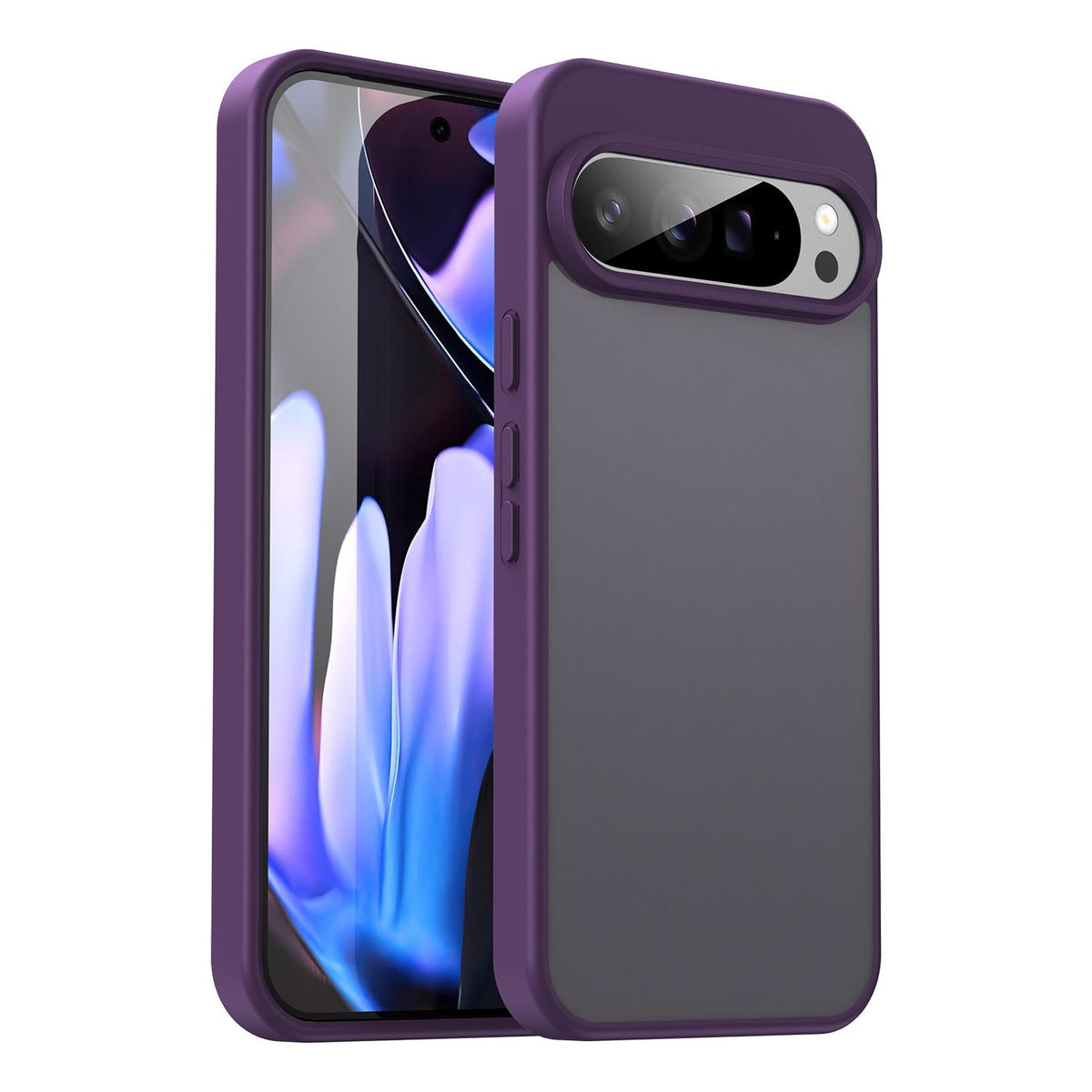 For Google Pixel 9 Pro XL Fanying Series PC Hybrid TPU Translucent Frosted Phone Case - Crystal Purple - EDA009919203B